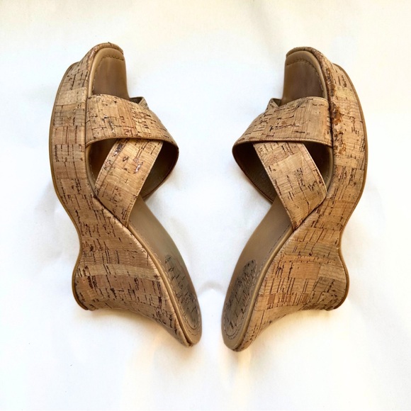 SOLD - Stuart Weitzman Size 8.5 Wedge Sandals $395 Platform Cork Mules Slides - Picture 6 of 12